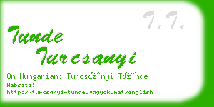 tunde turcsanyi business card